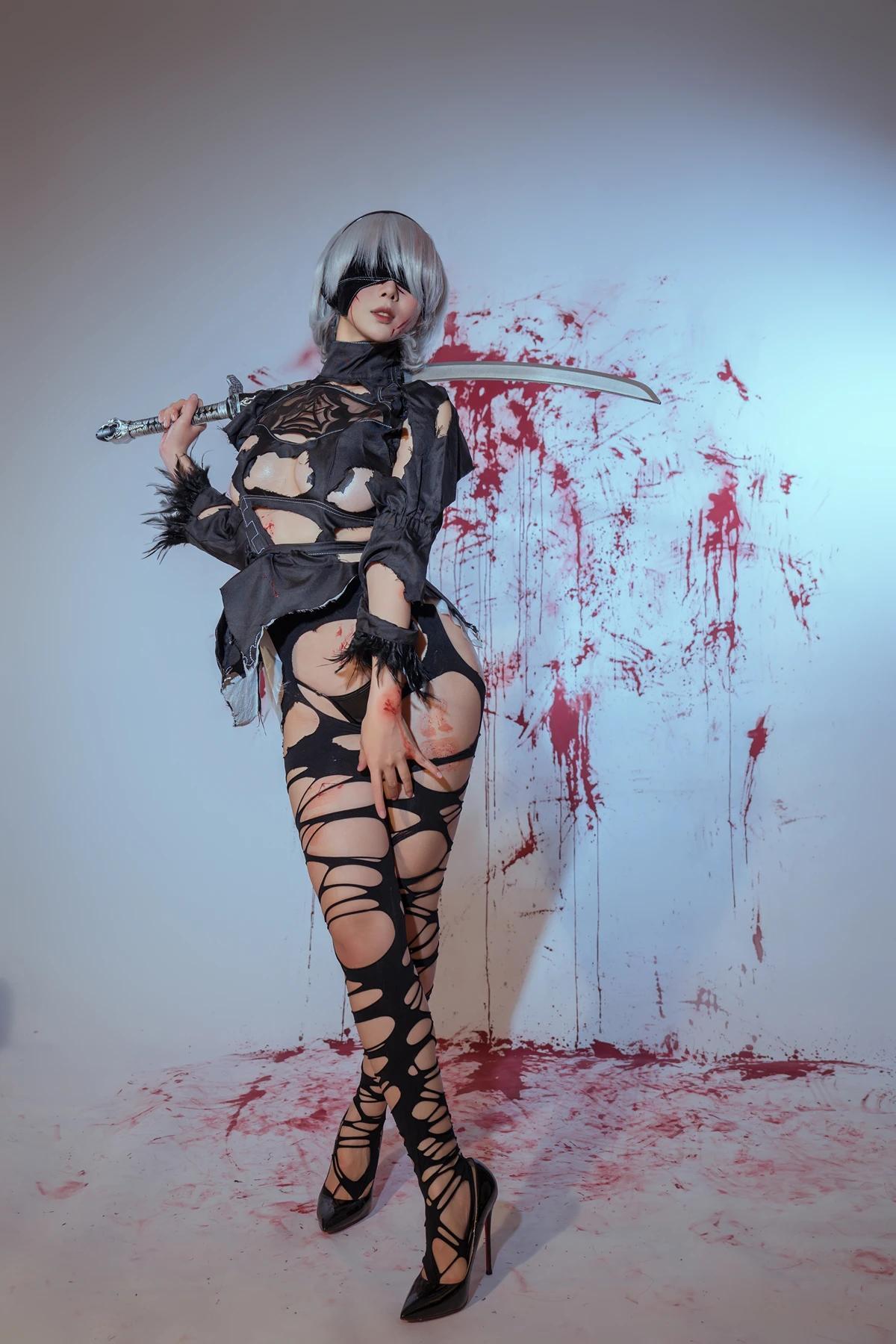 Cosplay 云溪溪Yunx1x1 & 奶桃 – 2B本 YoRHa No.2 Type B 下 Set.03(40)