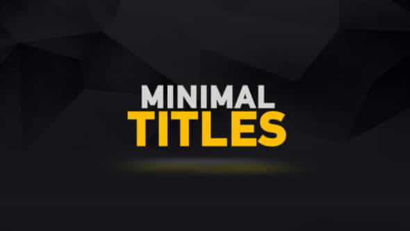 Minimal Titles Animations - VideoHive 15626612