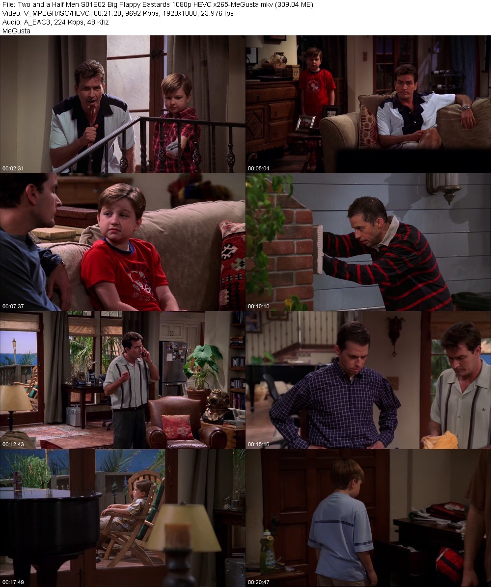 Two and a Half Men S01E02 Big Flappy Bastards 1080p HEVC x265-MeGusta