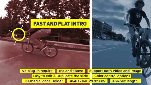 Fast And Flat Intro - VideoHive 19802538