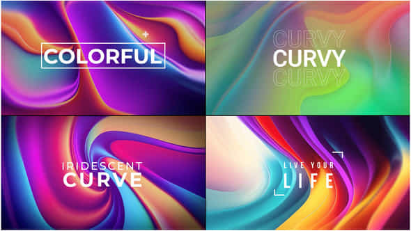 Colorful Curves Titles - VideoHive 42788119