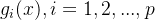 g_{i}(x),i=1,2,...,p