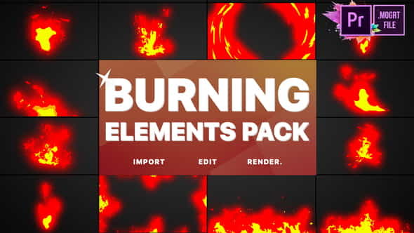 Burning Elements | Premiere Pro - VideoHive 26404776