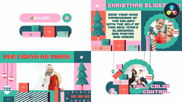 Christmas And New Year Slideshow For Davinci Resolve - VideoHive 48998731