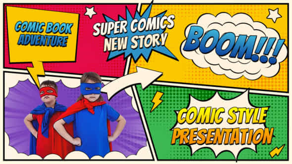 Comics Style Multiscreen Opener - VideoHive 55166876