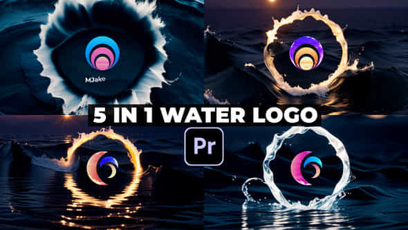 Realistic Water Logo Opener - VideoHive 52479560