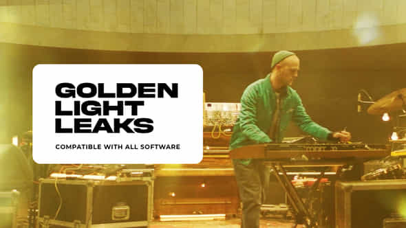 Golden Light Leaks - VideoHive 35854156