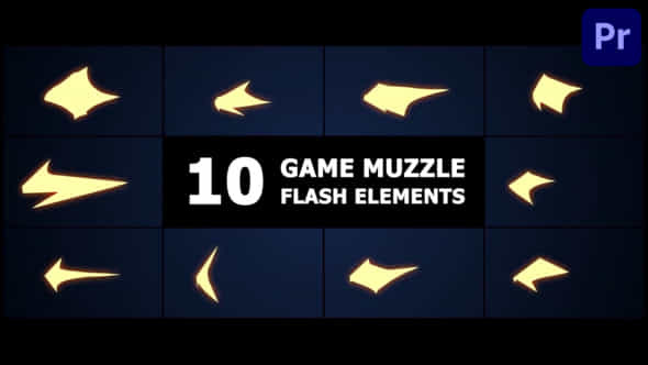 Game Muzzle Flash Elements Premiere Pro Mogrt - VideoHive 52210160