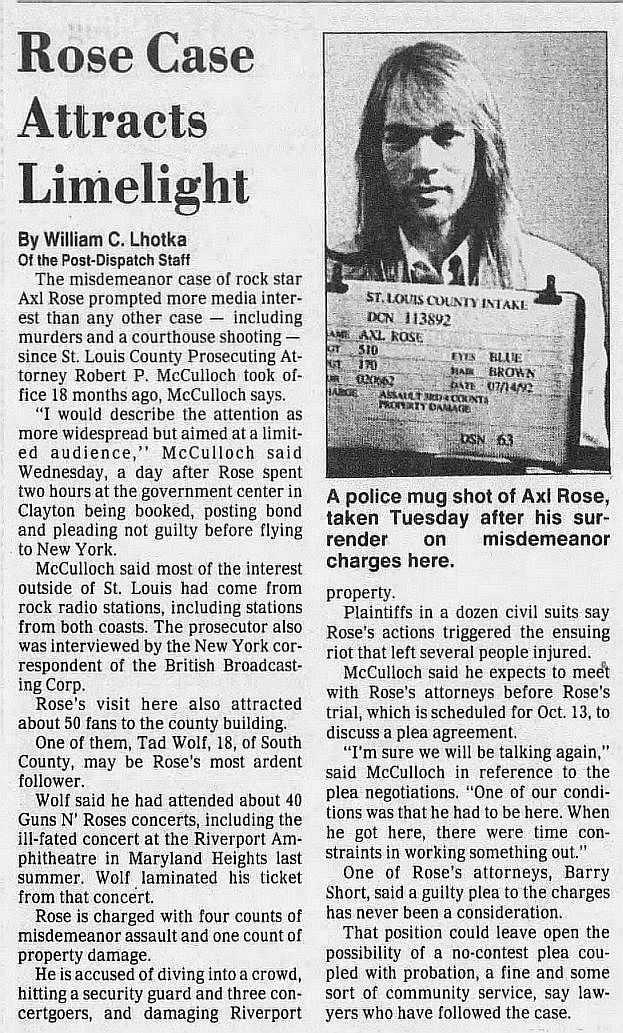 1992.07.10-16 - The St. Louis Post-Dispatch/Associated Press - Reports (Axl) KwzuIqlG_o