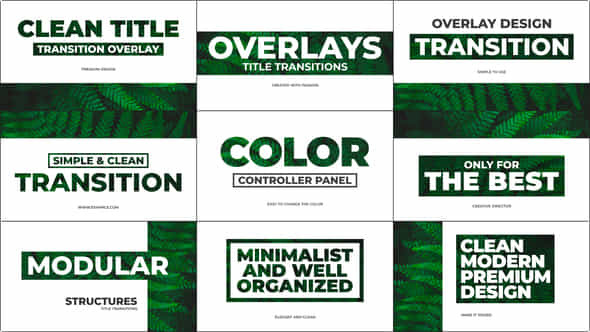 Overlay Title Transitions - VideoHive 36425430