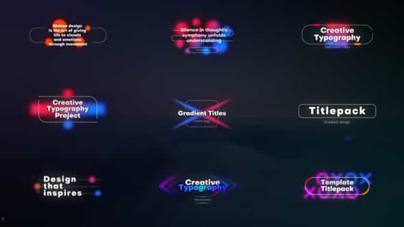 Deep Gradient Titles - VideoHive 54927900