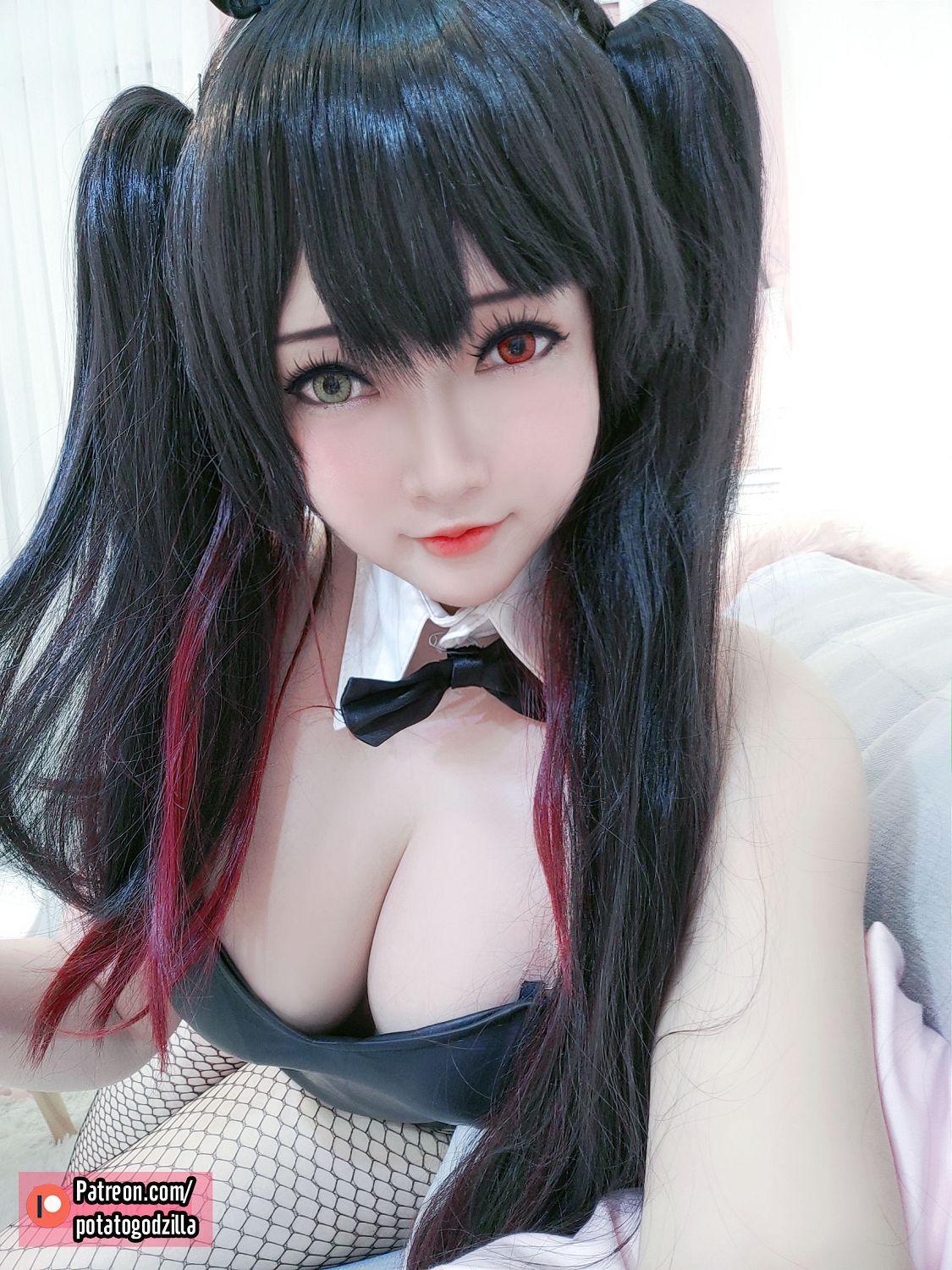 [福利女神cosplay] Potato Godzilla - Kurumi Tokisaki Bunny Girl(32)