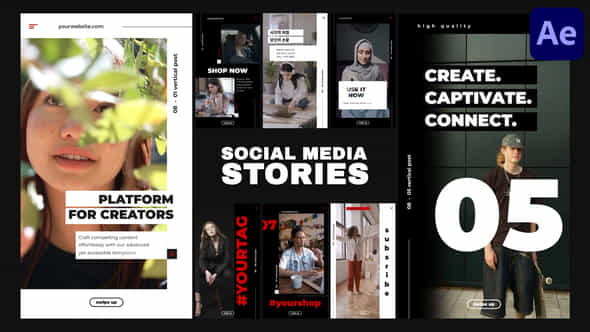 Social Media Stories For After Effects - VideoHive 57783299