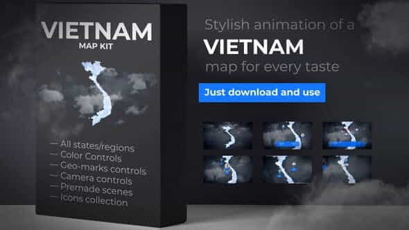 VietnamMap - Socialist Republic of - VideoHive 25674538