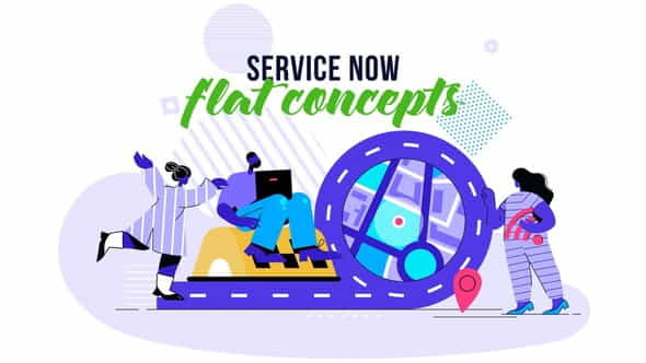 Service Now - Flat Concept - VideoHive 26140398