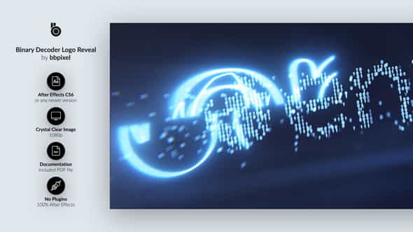 Binary Decoder Logo Reveal - VideoHive 36268059