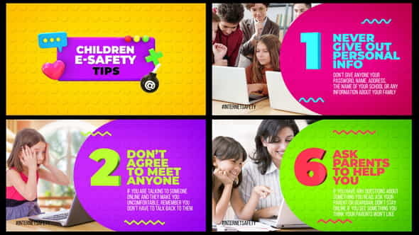 Children E-Safety Tips - Kids - VideoHive 30470989