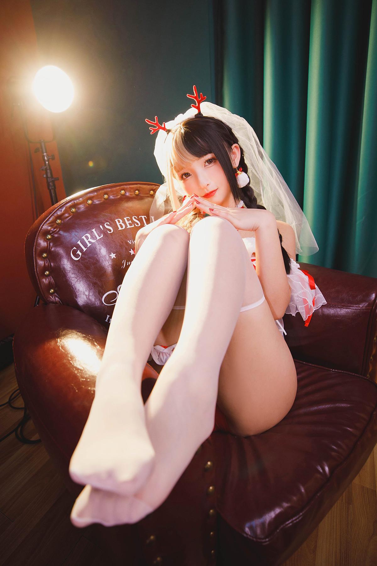 Cosplay 神楽坂真冬 绝对企画-圣诞小鹿《鹿の恩返し》 Set.01(39)