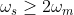 omega _{s}geq 2omega _{m}