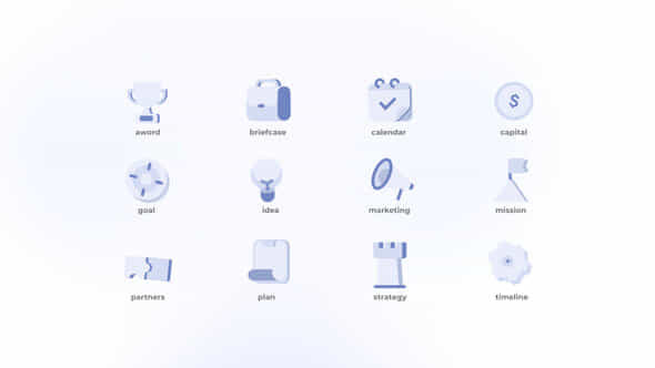 Business Plan Flat Icons - VideoHive 49187223