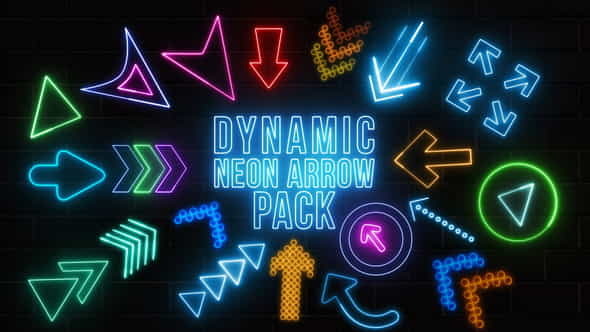 Dynamic Neon Arrows Pack - VideoHive 34200679