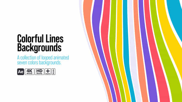 Colorful Lines Backgrounds - VideoHive 59159597