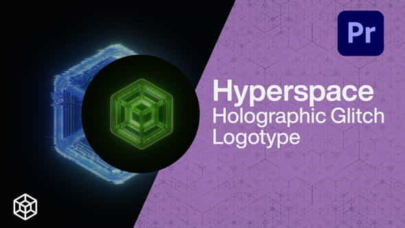 Hyperspace - Holographic Glitch Logo - VideoHive 33948614