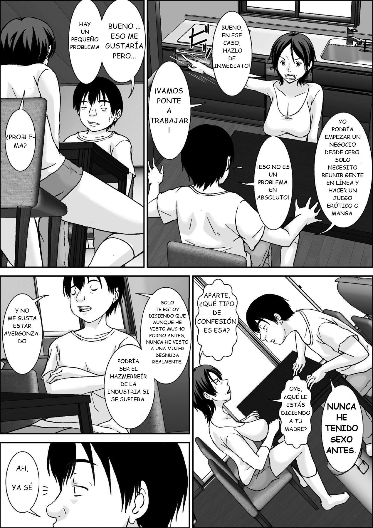 [Hoyoyodou] Kora! Anta Hahaoya o Kudoite Nani Shiyoutte Iu no!  ¡Oye! ¡¿Qué haces seduciendo a tu madre! [Spanish] [GB]