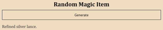 random magic item