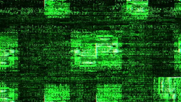 4k Glitch Hacking Code - VideoHive 34302685