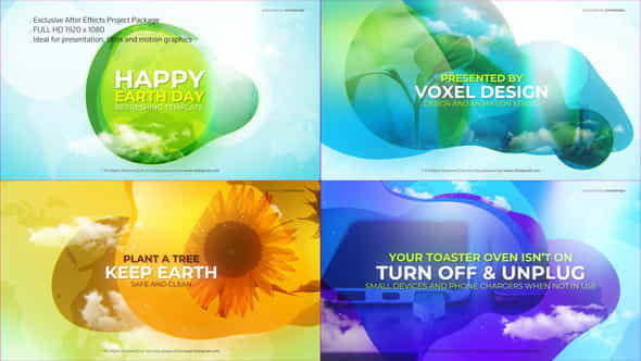Happy Earth Day Title - VideoHive 26312685