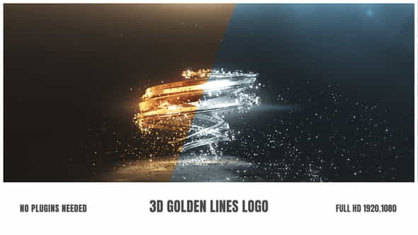3D Golden Lines Logo | Abstract - VideoHive 25910106