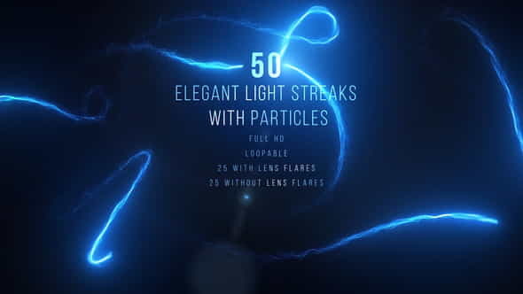 Elegant Light Streaks With Particles - VideoHive 21838837