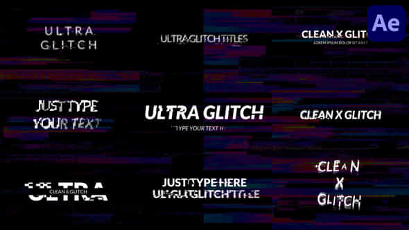 Simple Glitch Titles - VideoHive 36753459