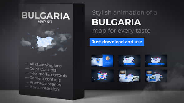 Bulgaria Map - - VideoHive 39340584