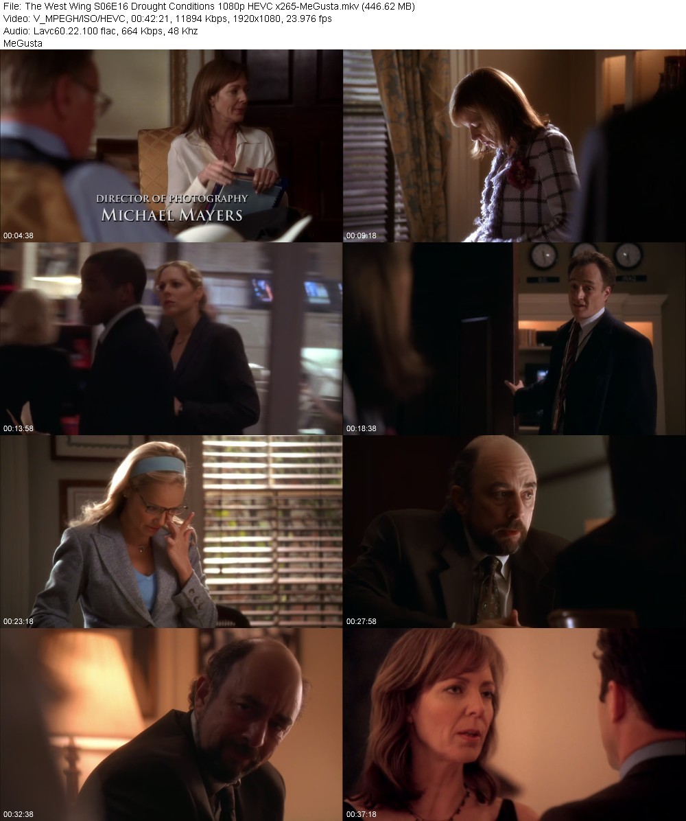 The West Wing S06E16 Drought Conditions 1080p HEVC x265-MeGusta