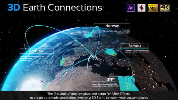 3D Earth Connections - VideoHive 23573012