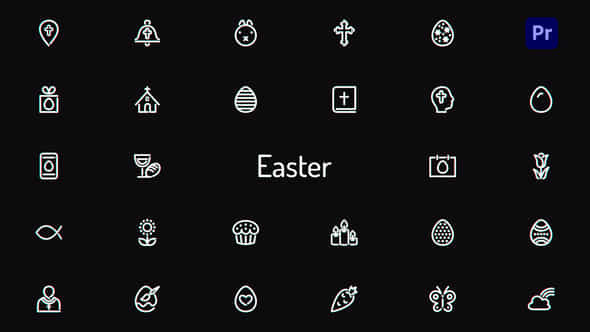 Easter Icons - VideoHive 41875557