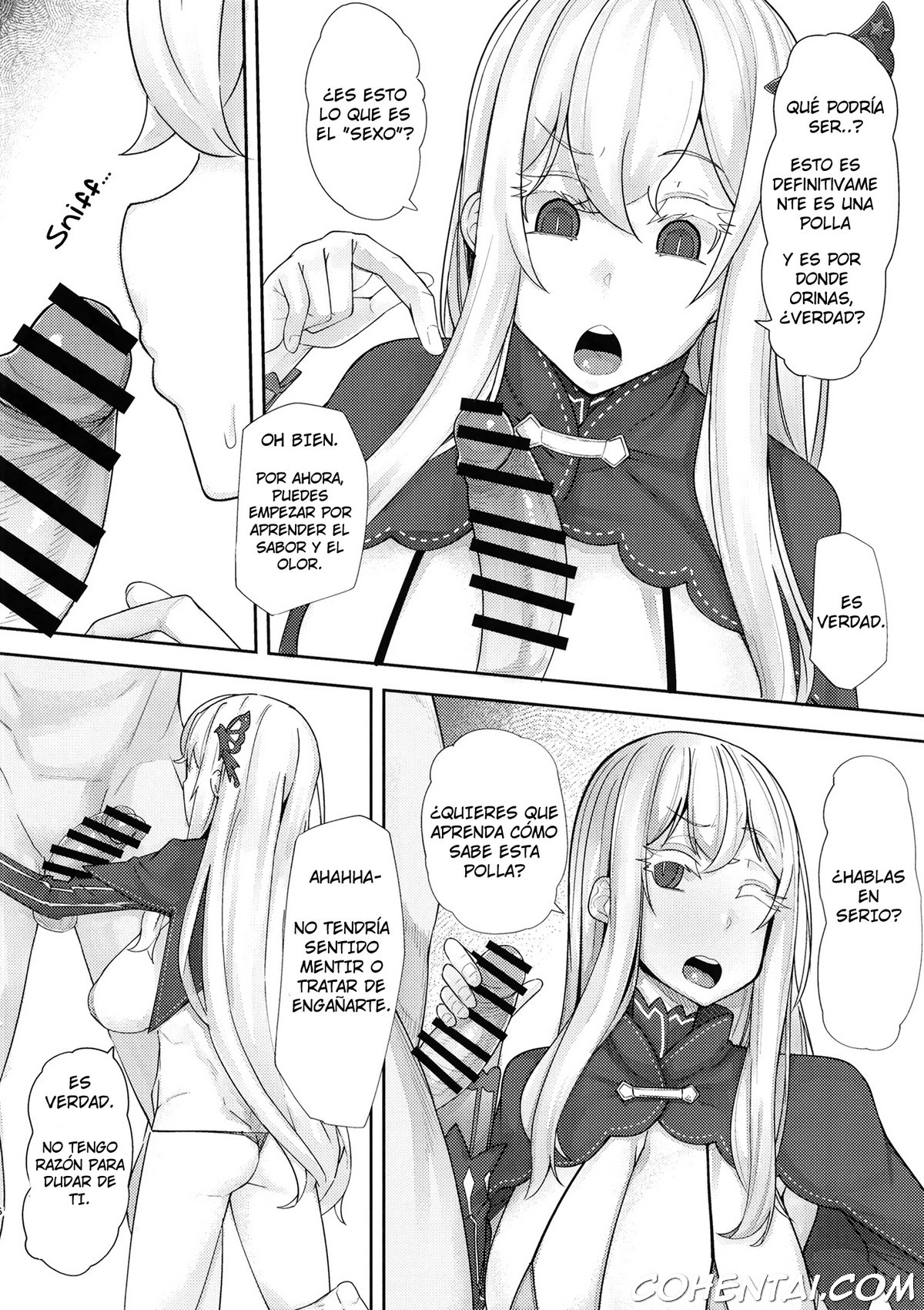 Sukebe na Koto Nannimo Shiranai Echidna-chan Onaho (Re:Zero kara Hajimeru Isekai Seikatsu) xxx comics manga porno doujin hentai español sexo 