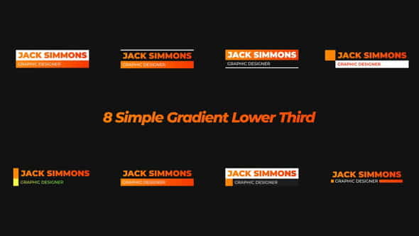 Simple Gradient Lower Thirds - VideoHive 36360773