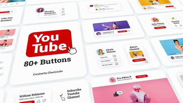 YouTube Subscribe Buttons Pack - VideoHive 34019110