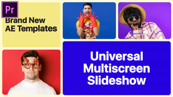 Multiscreen Slideshow Collective Mogrt For Premier Pro - VideoHive 51338349