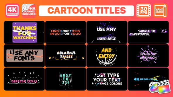 Cartoon Titles | FCPX - VideoHive 26440940
