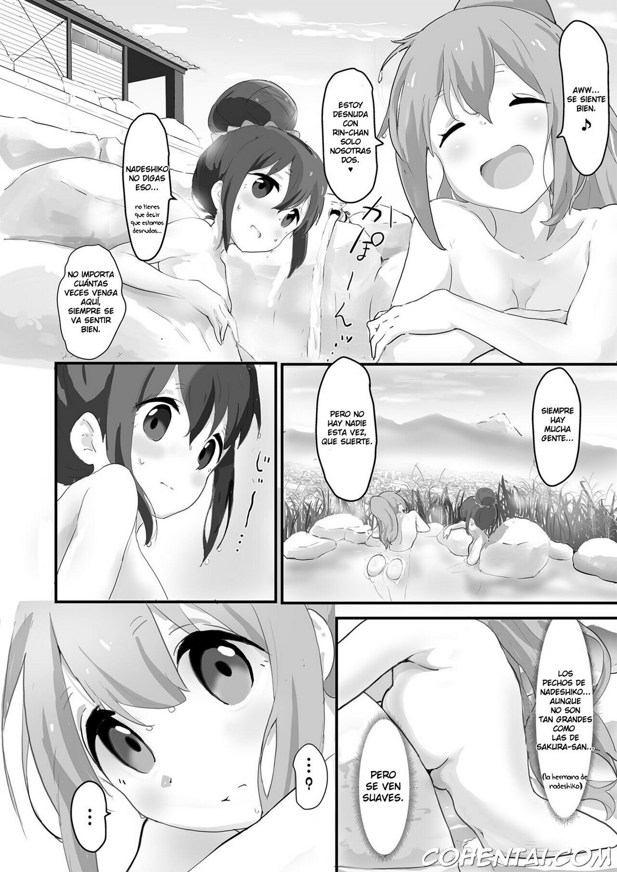 Nade Rin ga Onsen de (Yuru Camp) xxx comics manga porno doujin hentai español sexo Nadeshiko Kagamihara Rin Shima Yuru Camp | Laid-Back Camp