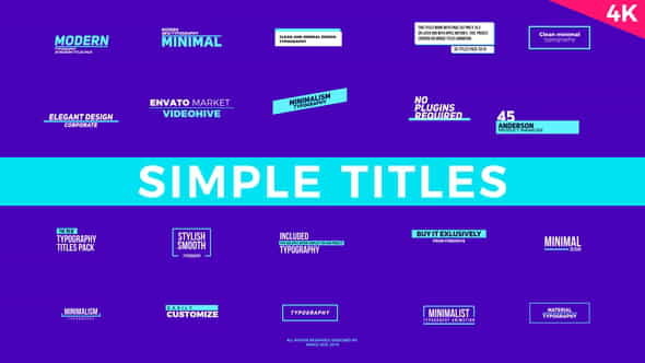 Simple Titles | FCPX or - VideoHive 23165793
