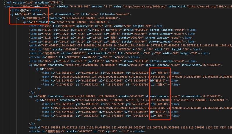 附带很多冗余信息的 SVG