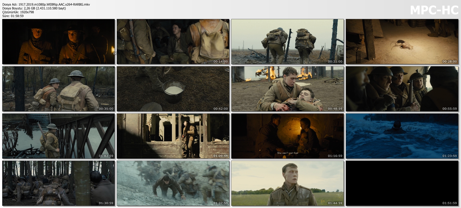 1917 filmi tek link Türkçe