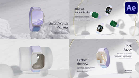 Smart Watch Mock Up For After Effects - VideoHive 53978303