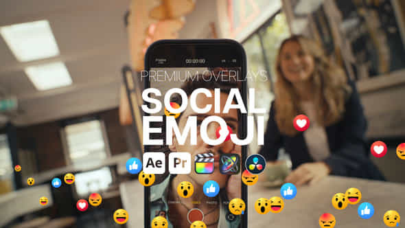 Premium Overlays Social Emoji - VideoHive 53820465