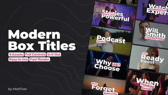 Modern Box Titles - VideoHive 56812781
